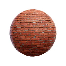 Old red brick wall
